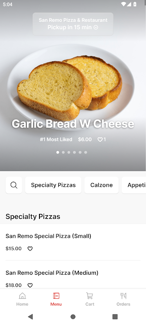 San Remo Pizza Screenshot 1