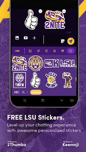 LSU TIGERS Social Hub, Keyboard & Stickers screenshot 6