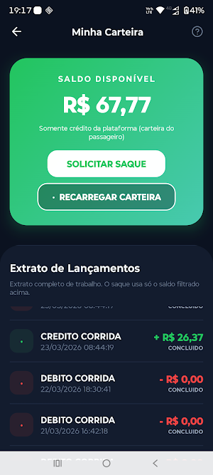UbeZap Motorista Screenshot 2
