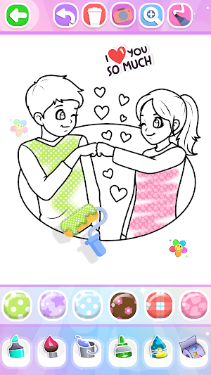 Love Romantic coloring Game Screenshot 1