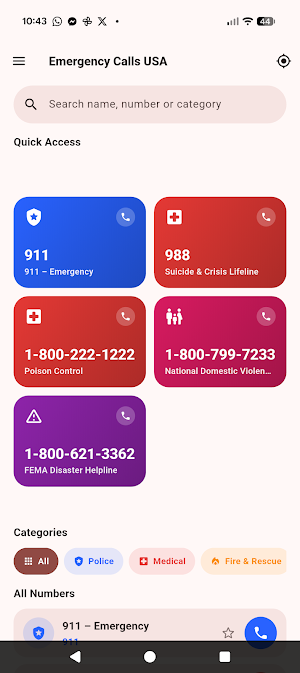 Emergency Calls USA Screenshot 0