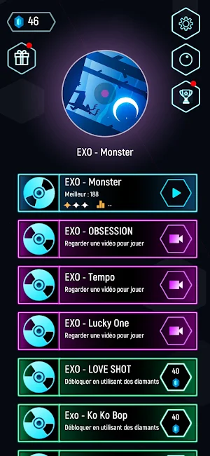 EXO Tiles Hop Ball - Neon EDM Rush Screenshot 0