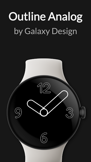 Outline Analog Watch Face Screenshot 0
