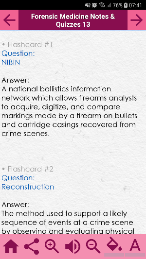 Forensic medicine: Exam Review Notes and Quizzes. Screenshot 2