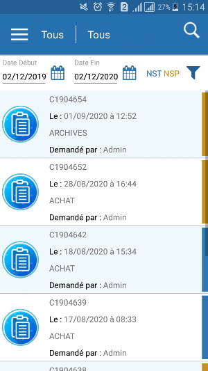 Clinisys Prélèvement Economat Screenshot 1