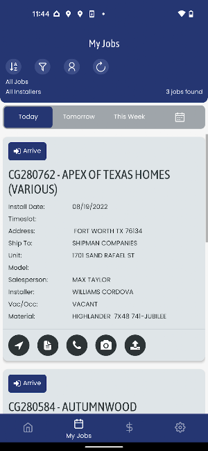 Impact Floors SubContractor Screenshot 2