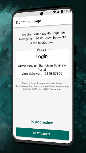 Raiffeisen INFINITY Signatur Screenshot 2