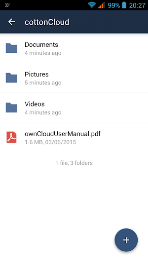 cottonCloud (ownCloud client) Screenshot 2