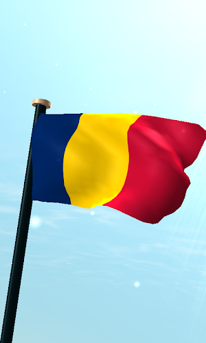 Chad Flag 3D Live Wallpaper Screenshot 0