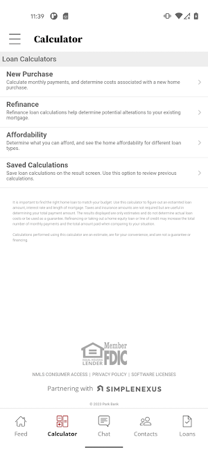 Park Bank Mortgage Screenshot 1