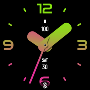 Huge Green Pink Watch Face Screenshot 3