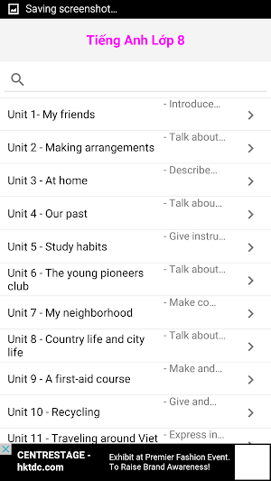 Tieng Anh Lop 8 - English 8 Screenshot 0