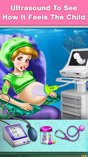 Pragnant Mermaid Care Newborn Baby Screenshot 3