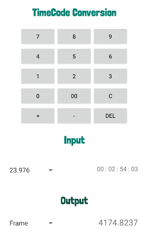 Time Code Conversion Screenshot 2