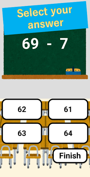 Dash!! Subtraction(Hard mode) Screenshot 1