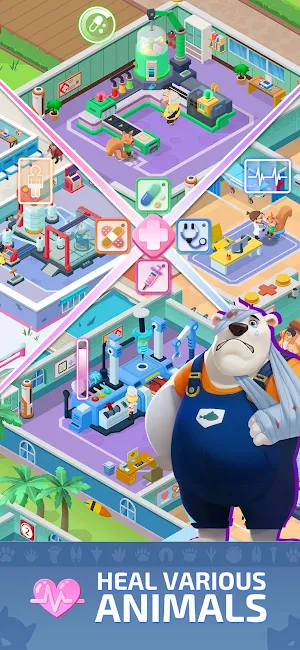 Idle Zoo Hospital Screenshot 1