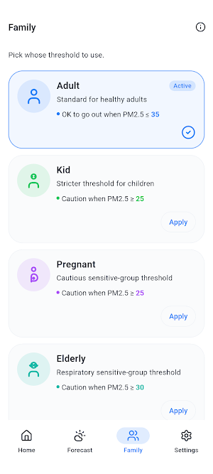Air Quality Bar: Outdoor Score Screenshot 2