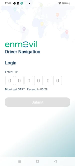 Enmovil Driver Navigation App Screenshot 0