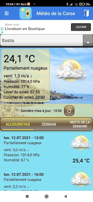 Météo de la Corse Screenshot 1