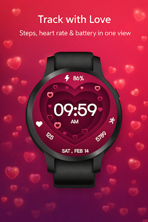 Valentine Heart Animated Watch Screenshot 3