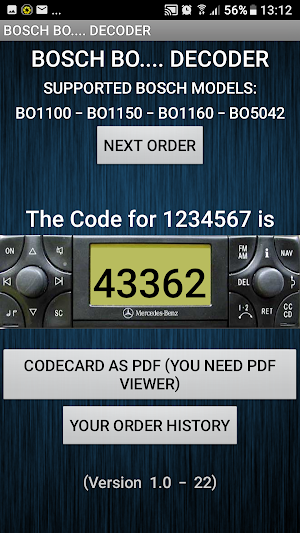 Radio Code DeBoschCoder Screenshot 1