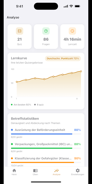 Gefahrgut ADR Basis Prüfung Screenshot 3