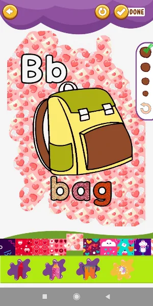 Coloring Glitter Alphabets ABC Screenshot 2
