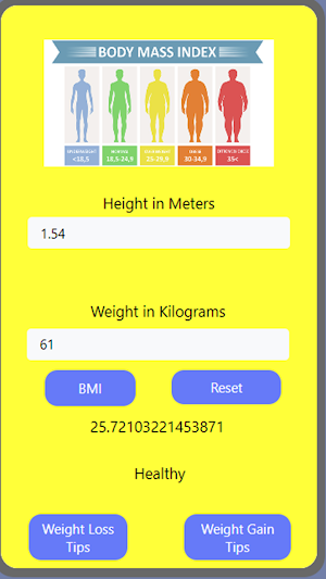 BMI Calculator by Maximus Screenshot 1