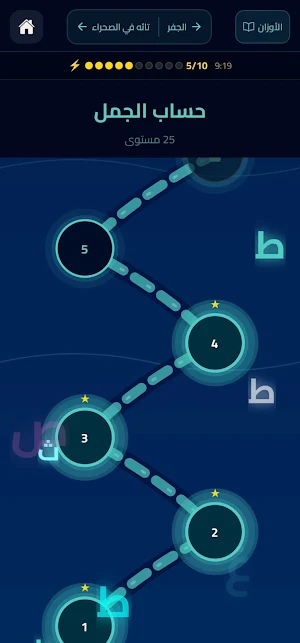 أبجد - الحروف والأوزان Screenshot 1