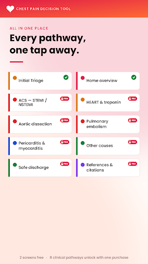Chest Pain Decision Tool Screenshot 3