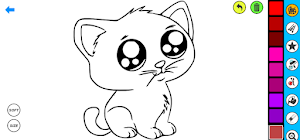 Cat Coloring Pages Screenshot 1