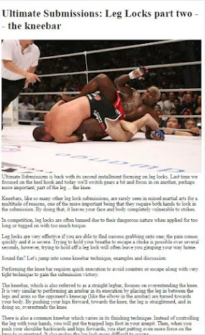 Leg Locks MMA Fighting Tips Screenshot 2