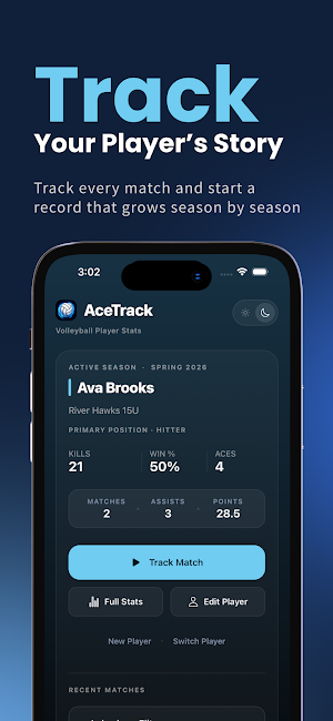 Volleyball Player Statistics Screenshot 0