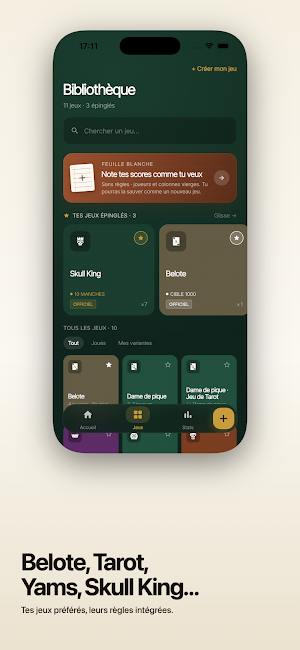 Scores App - feuille de score Screenshot 1