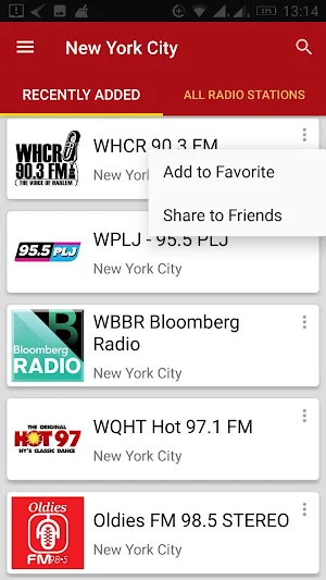 New York City Radio Stations - USA Screenshot 1