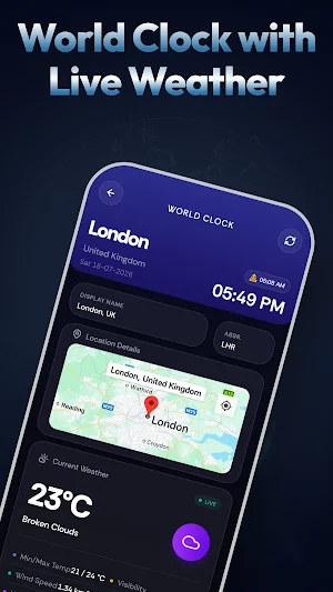 World clock: All country times Screenshot 1
