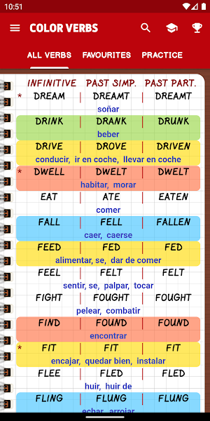 English Irregular Verbs Screenshot 0