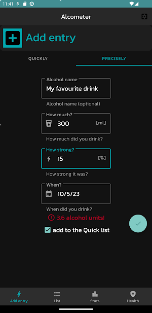 Alcometer -stay safe & healthy Screenshot 1