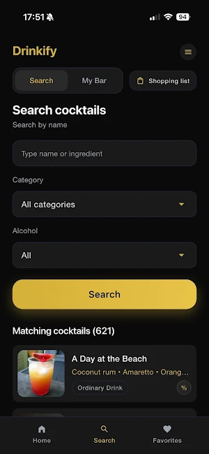 Drinkify: Cocktails & Drinks Screenshot 2