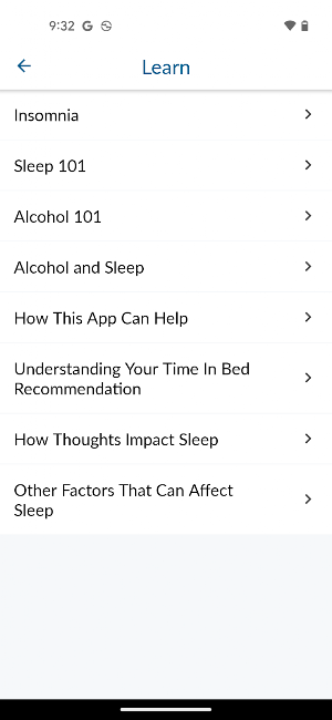 Enhanced Insomnia Coach Screenshot 1