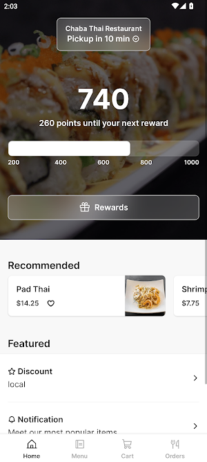 Chaba Thai Restaurant Screenshot 0