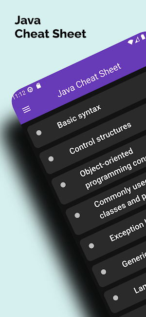 Java Cheat Sheet Screenshot 0