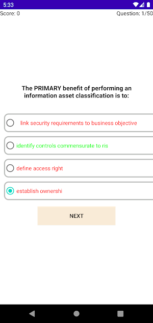 CISM Practice Questions Screenshot 3