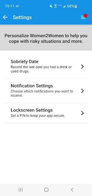 Women2Women Recovery Support Screenshot 2