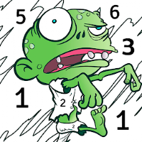Zombie Coloring Book by Numbers