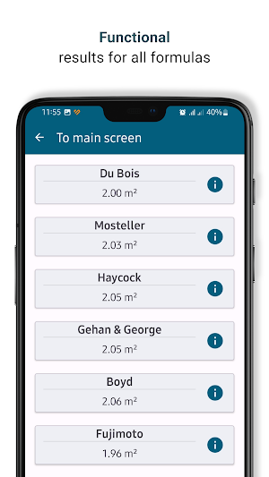 Simple BSA Calculator Screenshot 1
