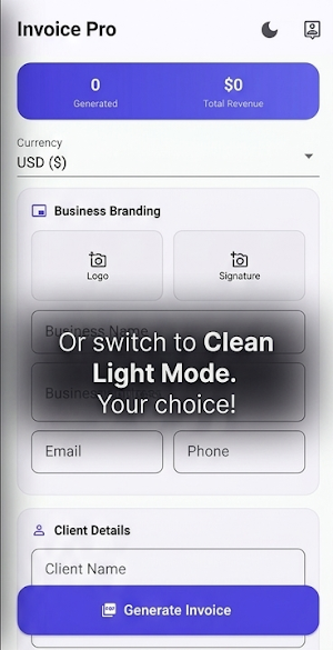 PDF Invoice & Receipt Maker Screenshot 1