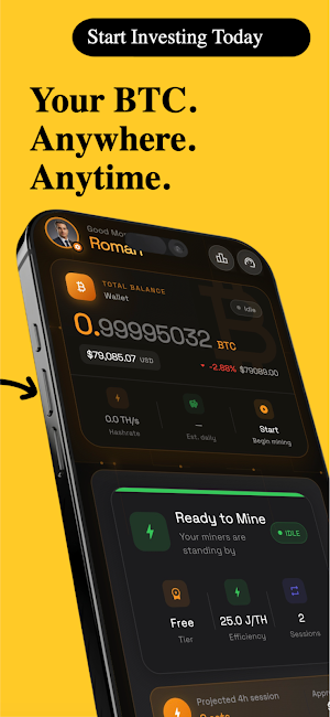 Bitcoin Mining, Giga BTC Miner Screenshot 1