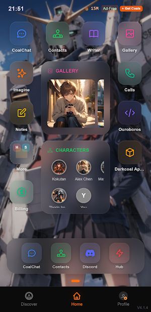 DARKCOAL: Limitless AI Chatbot Screenshot 1