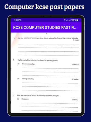 Computer studies Kcse papers. Screenshot 1